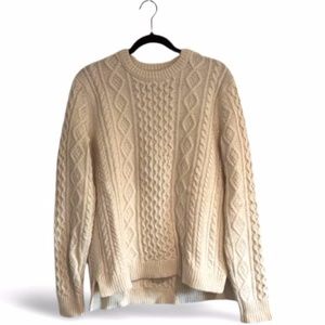 Outerknown Fisherman Sweater Cream Large